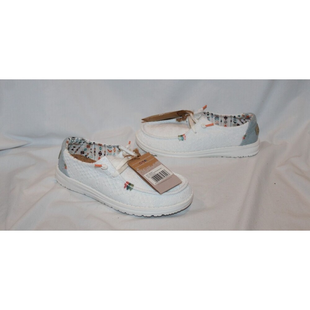 Hey Dude Wendy Women's Crotchet Bo Ho Lightweight Slip On Sneaker White NWOB 7 - Picture 6 of 7